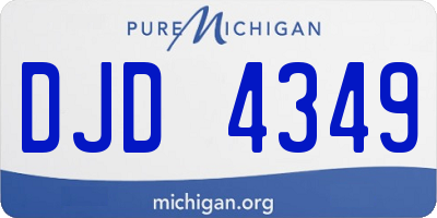 MI license plate DJD4349