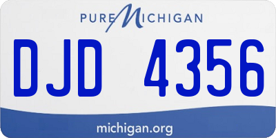 MI license plate DJD4356