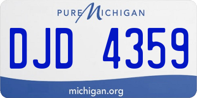 MI license plate DJD4359