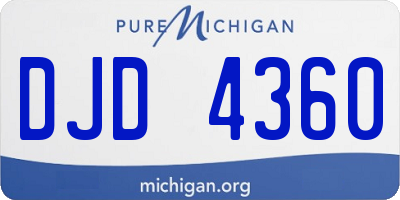 MI license plate DJD4360