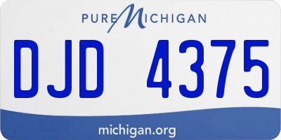 MI license plate DJD4375