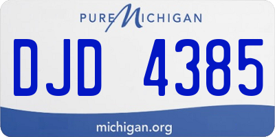 MI license plate DJD4385