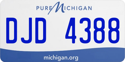 MI license plate DJD4388