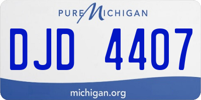 MI license plate DJD4407