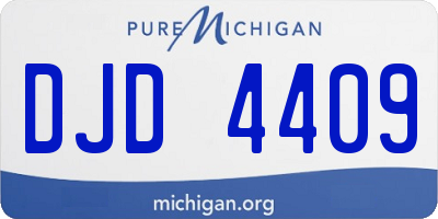 MI license plate DJD4409