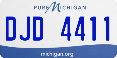 MI license plate DJD4411