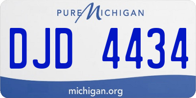 MI license plate DJD4434