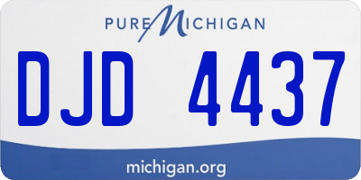 MI license plate DJD4437