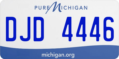MI license plate DJD4446