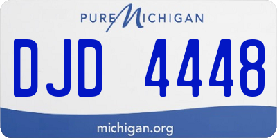 MI license plate DJD4448