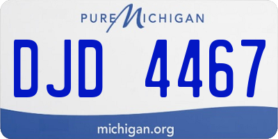 MI license plate DJD4467
