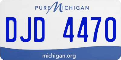 MI license plate DJD4470