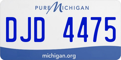 MI license plate DJD4475