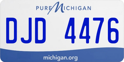 MI license plate DJD4476