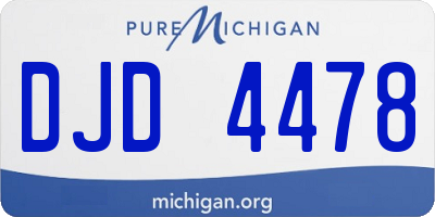 MI license plate DJD4478
