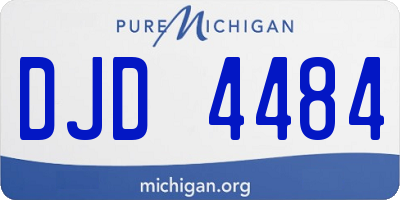 MI license plate DJD4484