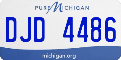 MI license plate DJD4486