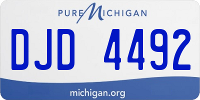 MI license plate DJD4492