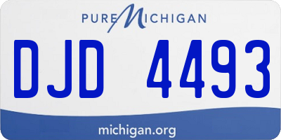 MI license plate DJD4493