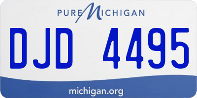 MI license plate DJD4495