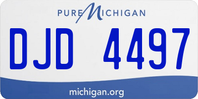 MI license plate DJD4497