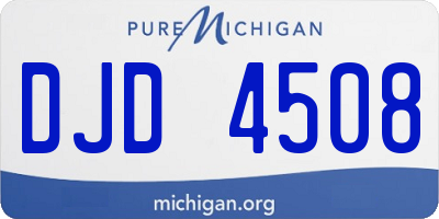MI license plate DJD4508