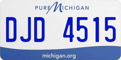 MI license plate DJD4515