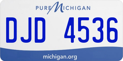 MI license plate DJD4536
