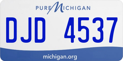 MI license plate DJD4537