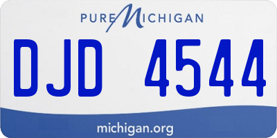 MI license plate DJD4544
