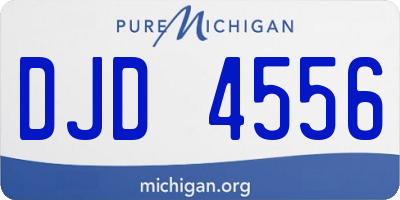 MI license plate DJD4556