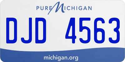 MI license plate DJD4563