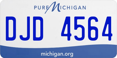 MI license plate DJD4564