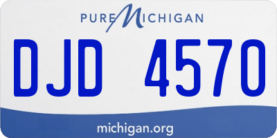 MI license plate DJD4570