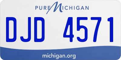 MI license plate DJD4571