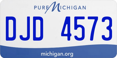 MI license plate DJD4573