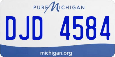 MI license plate DJD4584