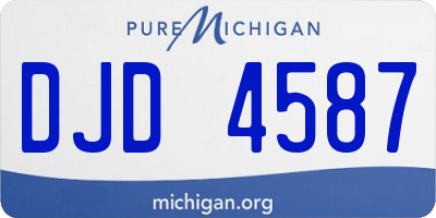 MI license plate DJD4587