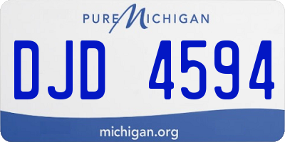 MI license plate DJD4594