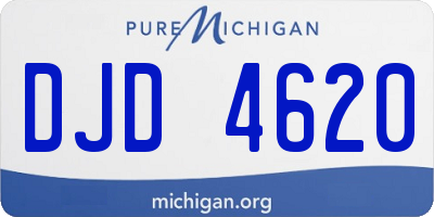 MI license plate DJD4620