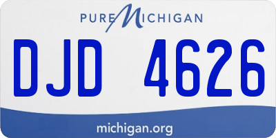 MI license plate DJD4626