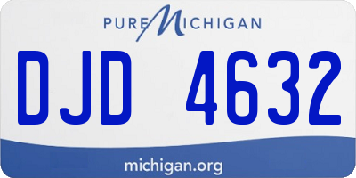 MI license plate DJD4632