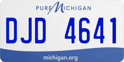 MI license plate DJD4641