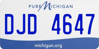 MI license plate DJD4647