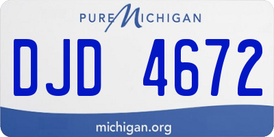 MI license plate DJD4672