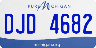 MI license plate DJD4682