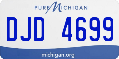 MI license plate DJD4699