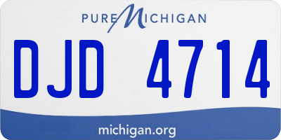 MI license plate DJD4714
