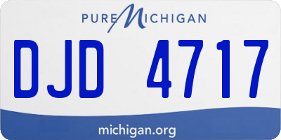 MI license plate DJD4717