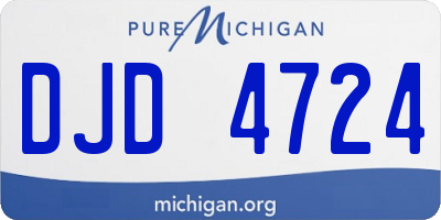 MI license plate DJD4724
